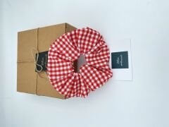 Kareli Kırmızı Simit Toka