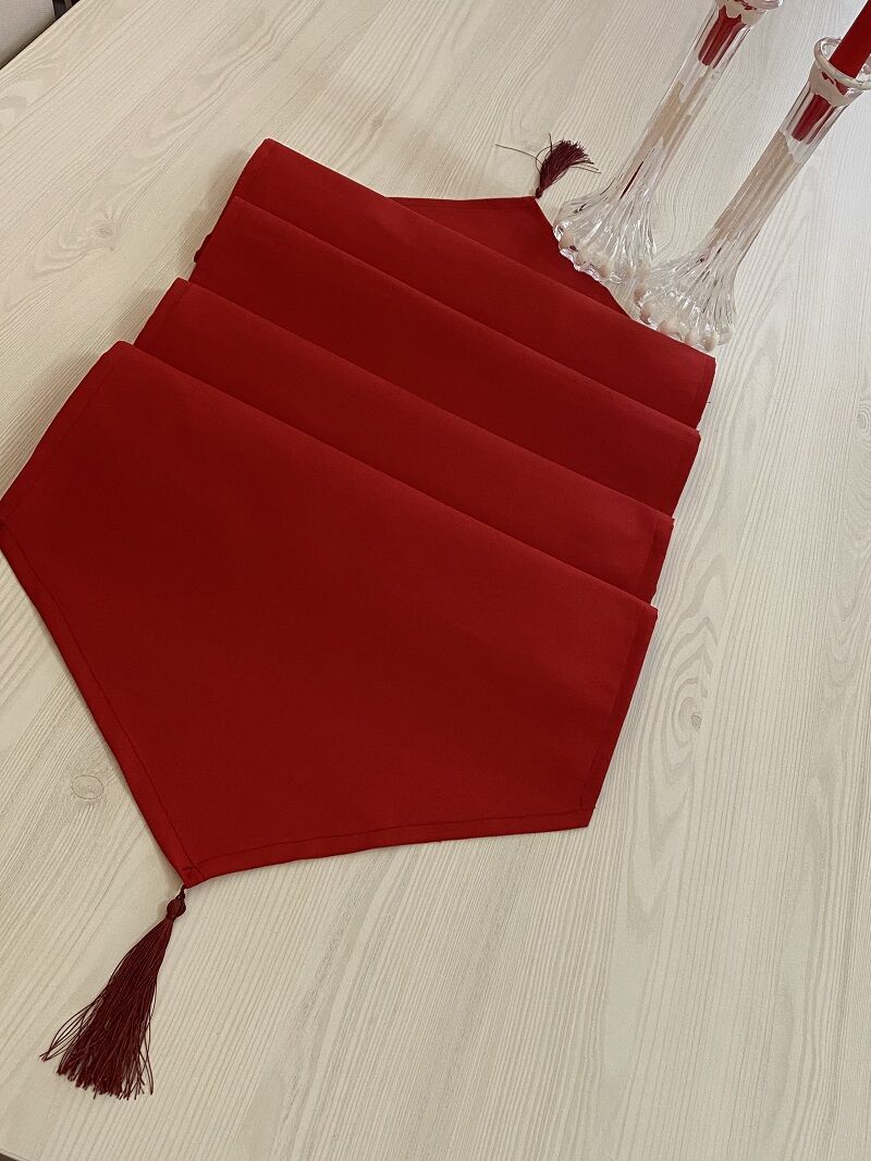 Kırmızı Duck Kumaş Runner
