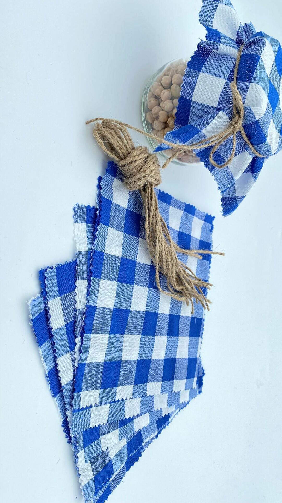 Saks Mavisi Kavanoz Kapağı Örtüsü 10'lu