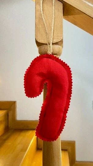 Yılbaşı Ağacı Kırmızı Baston Süs