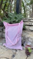 Pötikare Pembe Bez Omuz Çantası