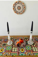 Renkli Keten Runner 40x140 cm