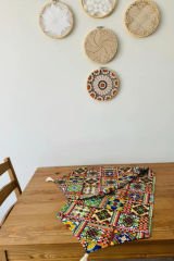 Renkli Keten Runner 40x140 cm